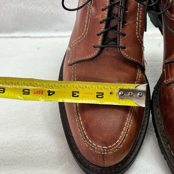 Allen Edmonds Oxford Men's Wilbert Size 11.5 C Split Toe Comfort Shoe Brown USA - Picture 10 of 12